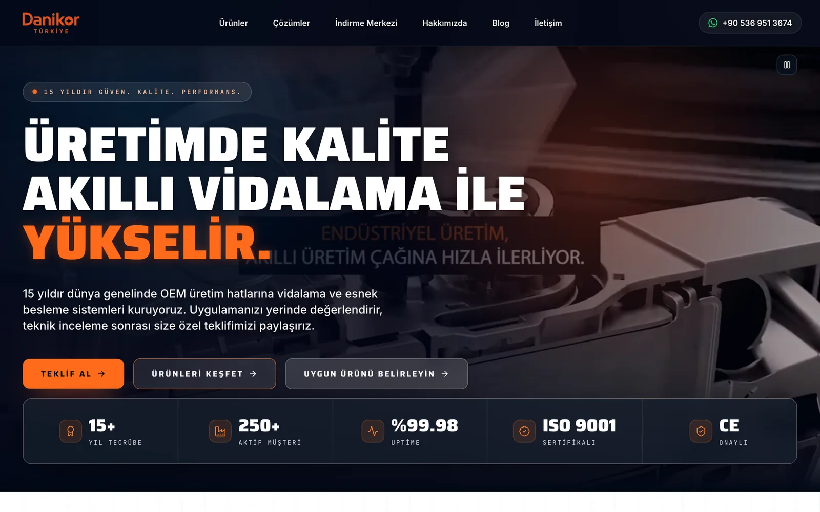 Danikor Türkiye web sitesi ekran kaydı